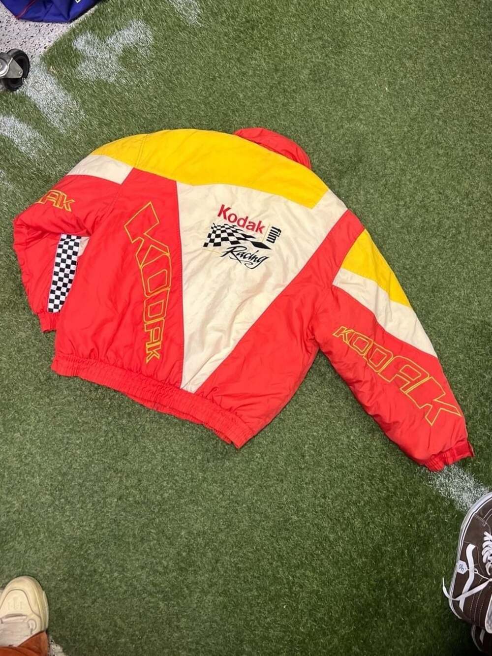 Vintage Raceday by Turbo Kodak Racing NASCAR Jacket Sterling Marlin #4 Size L